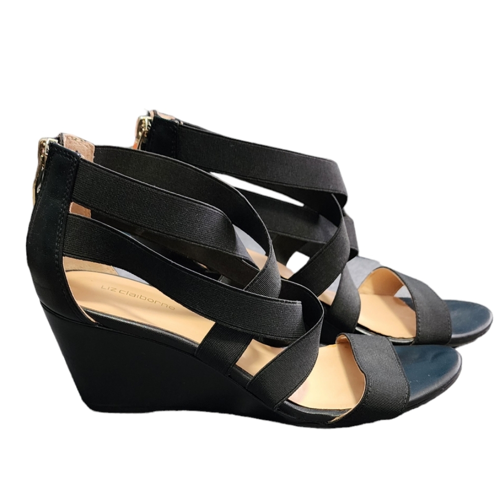 Black Liz Claiborne wedges